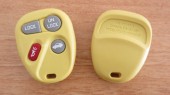 Корпус ремоута для BUICK, 3+1 кнопка "паника", желтый (kbu037)